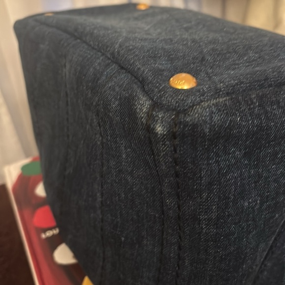 PRADA Canapa Denim Tote $675 - Picture 15 of 16